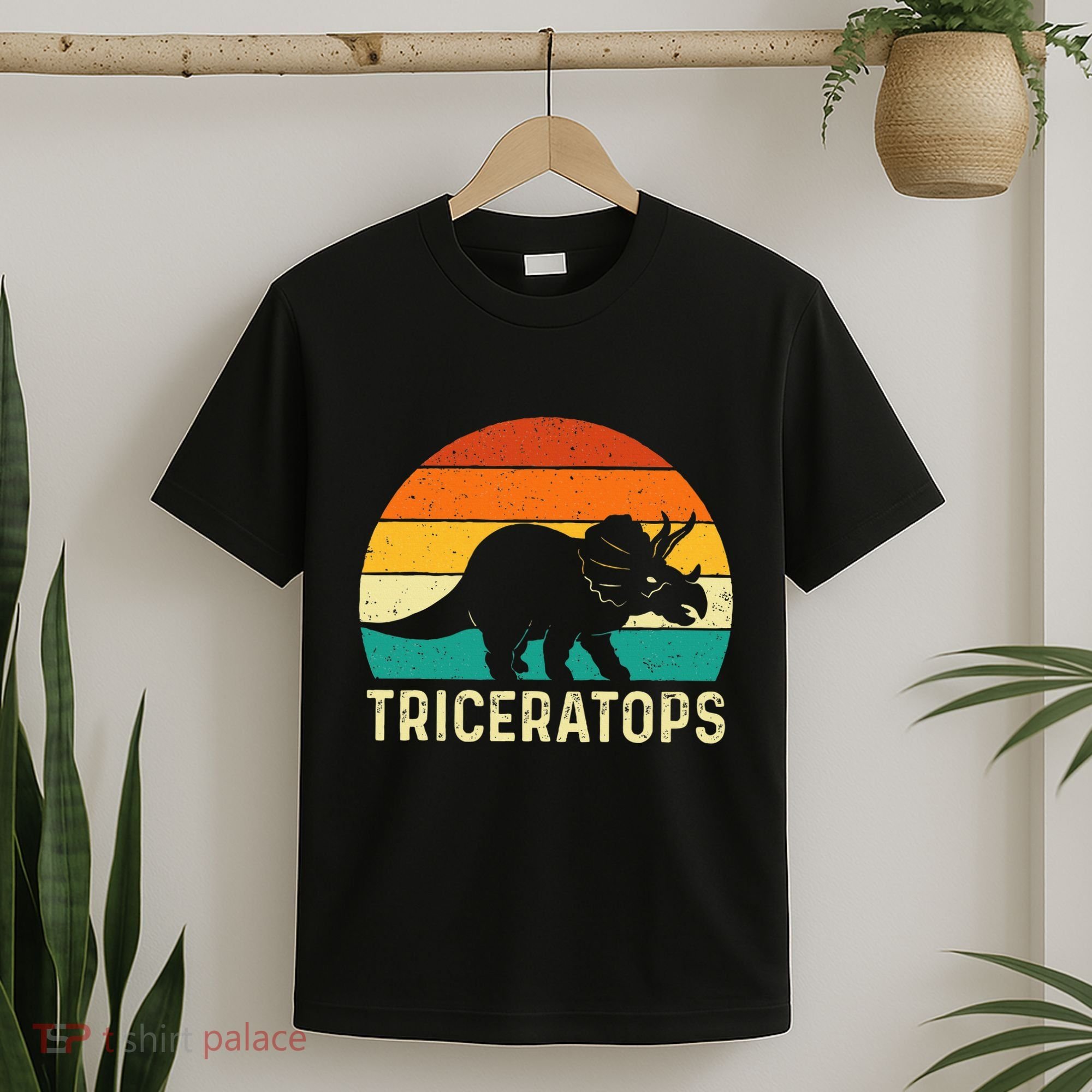 Triceratops Retro Dinosaur Lover Paleontologist T-Shirt