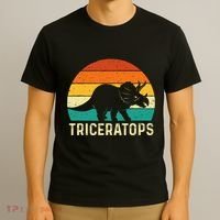 Triceratops Retro Dinosaur Lover Paleontologist T-Shirt thumb 3