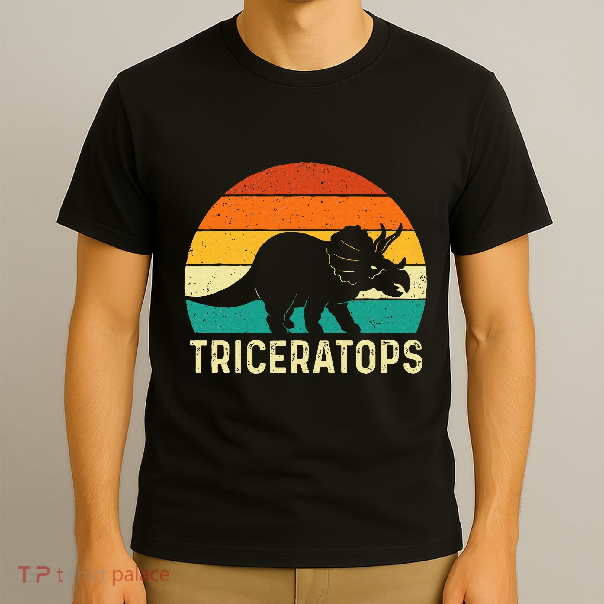 Triceratops Retro Dinosaur Lover Paleontologist T-Shirt