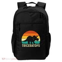 Triceratops Retro Dinosaur Lover Paleontologist Backpack thumb 0