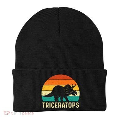 Triceratops Retro Dinosaur Lover Paleontologist Beanie
