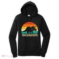 Triceratops Retro Dinosaur Lover Paleontologist Women's Hoodie thumb 0