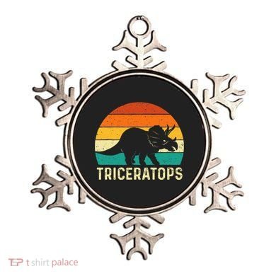 Triceratops Retro Dinosaur Lover Paleontologist Ornament
