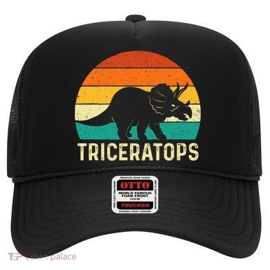 Triceratops Retro Dinosaur Lover Paleontologist Hat
