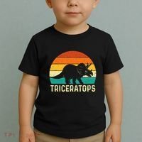 Triceratops Retro Dinosaur Lover Paleontologist Toddler T-Shirt thumb 2