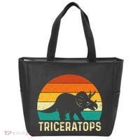 Triceratops Retro Dinosaur Lover Paleontologist Tote Bag thumb 0