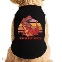 Three Rex Dinosaur Birthday Doggie Tank thumb 0
