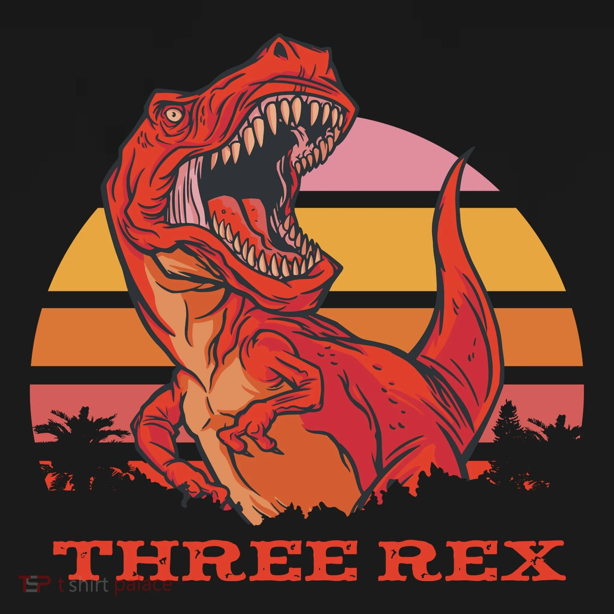 Three Rex Dinosaur Birthday Doggie Tank