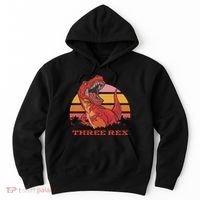 Three Rex Dinosaur Birthday Hoodie thumb 0