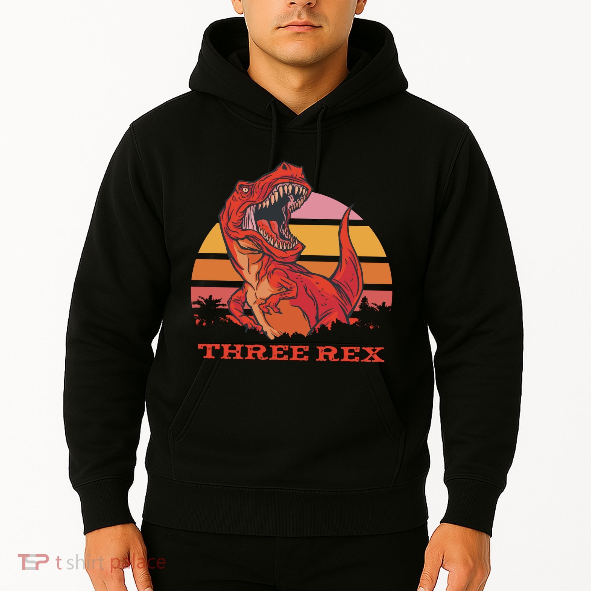 Three Rex Dinosaur Birthday Hoodie
