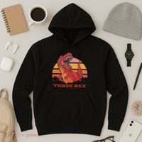 Three Rex Dinosaur Birthday Hoodie thumb 3