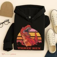 Three Rex Dinosaur Birthday Hoodie thumb 4