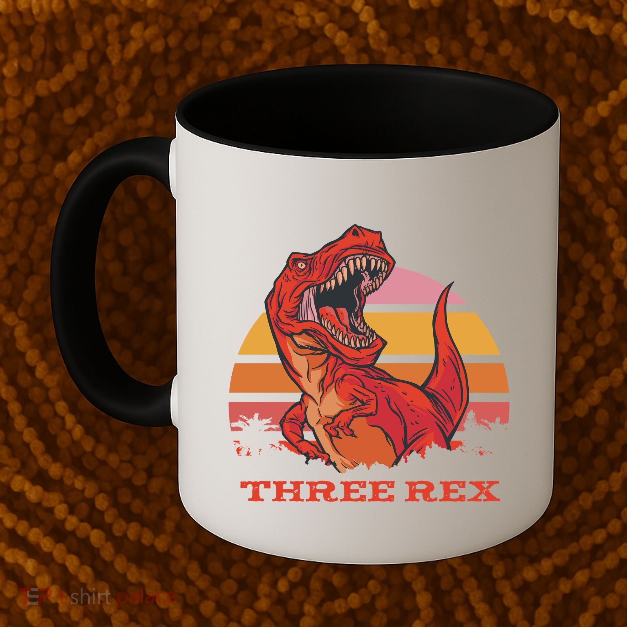 Three Rex Dinosaur Birthday Coffee Mug