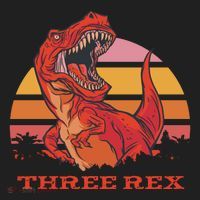 Three Rex Dinosaur Birthday Beanie thumb 2