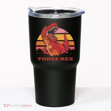 Three Rex Dinosaur Birthday Tumbler
