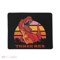 Three Rex Dinosaur Birthday Mousepad thumb 0