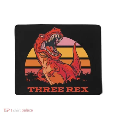 Three Rex Dinosaur Birthday Mousepad