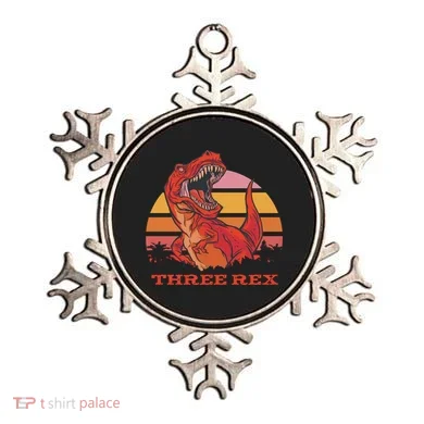 Three Rex Dinosaur Birthday Ornament
