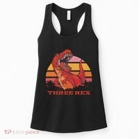 Three Rex Dinosaur Birthday Women's Tank Top thumb 0