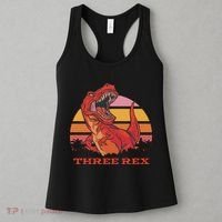 Three Rex Dinosaur Birthday Women's Tank Top thumb 3