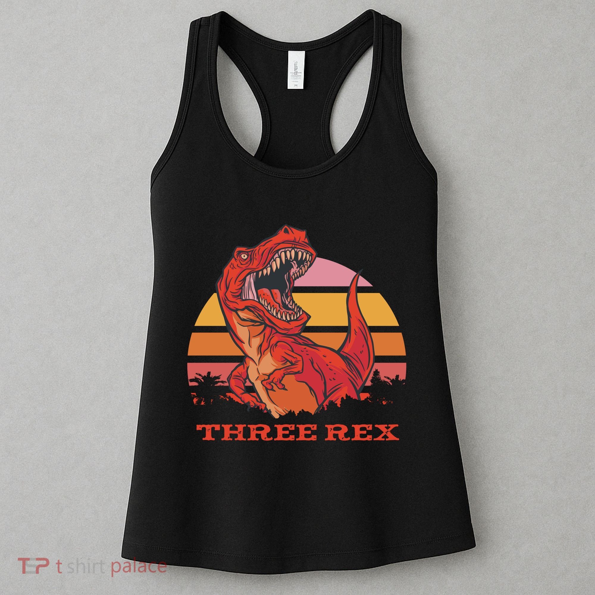 Three Rex Dinosaur Birthday Women's Tank Top