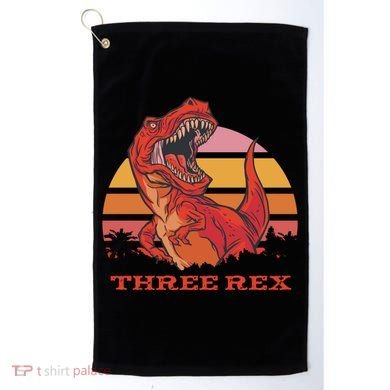 Three Rex Dinosaur Birthday Golf Towel