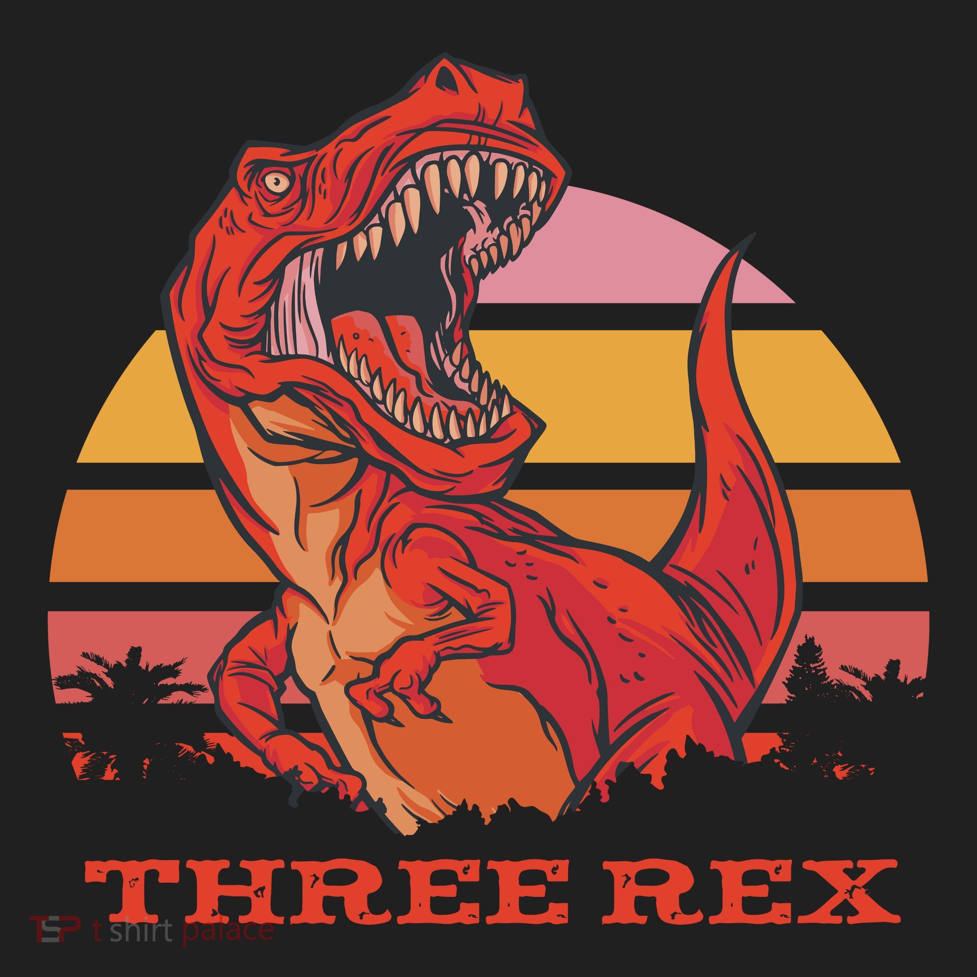Three Rex Dinosaur Birthday Golf Towel