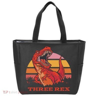 Three Rex Dinosaur Birthday Tote Bag