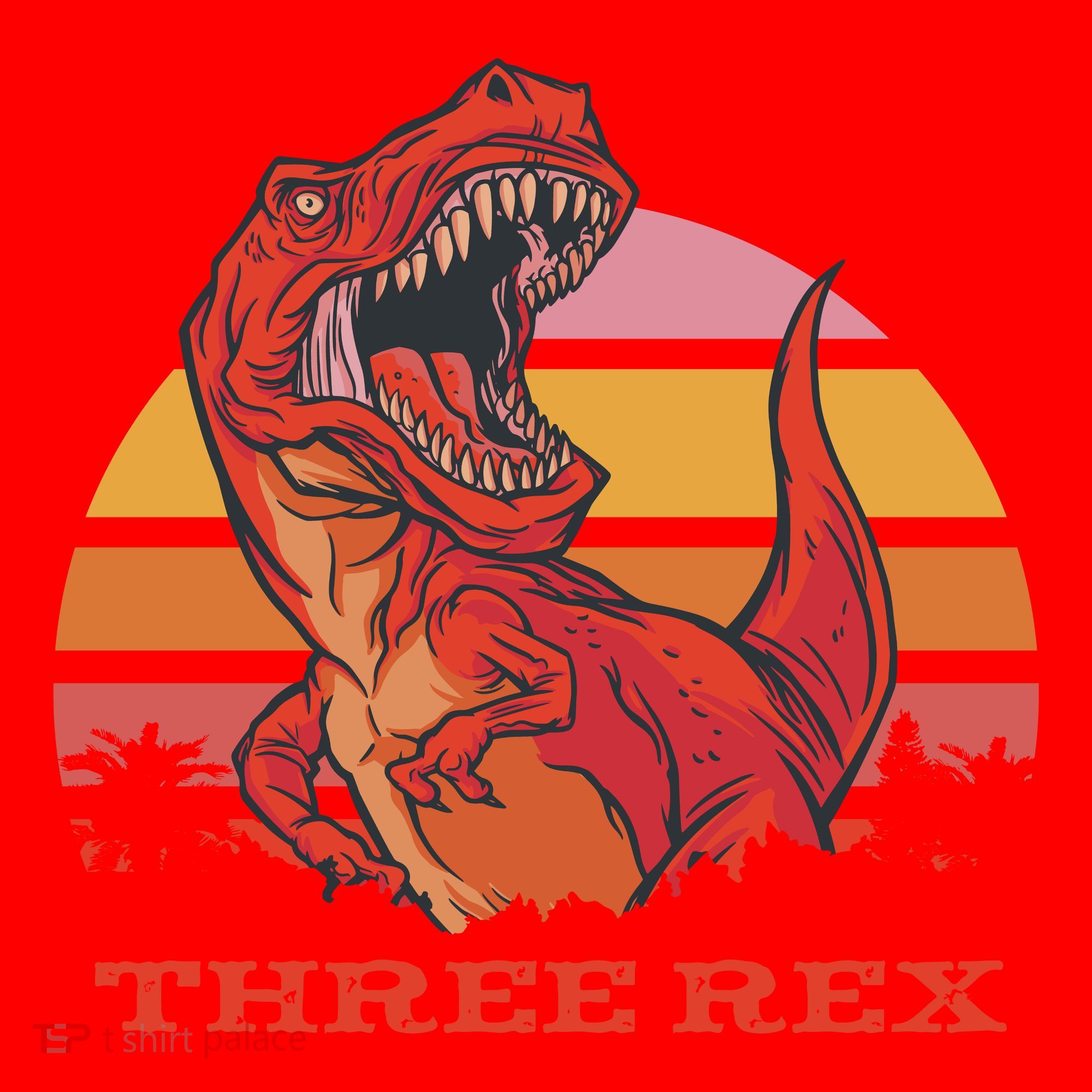 Three Rex Dinosaur Birthday Santa Hat