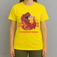 Three Rex Dinosaur Birthday T-Shirt thumb 4