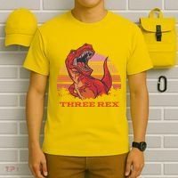 Three Rex Dinosaur Birthday T-Shirt thumb 6
