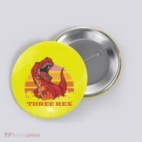 Three Rex Dinosaur Birthday Button thumb 0