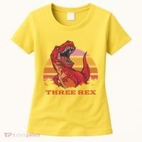 Three Rex Dinosaur Birthday Women's T-Shirt thumb 0