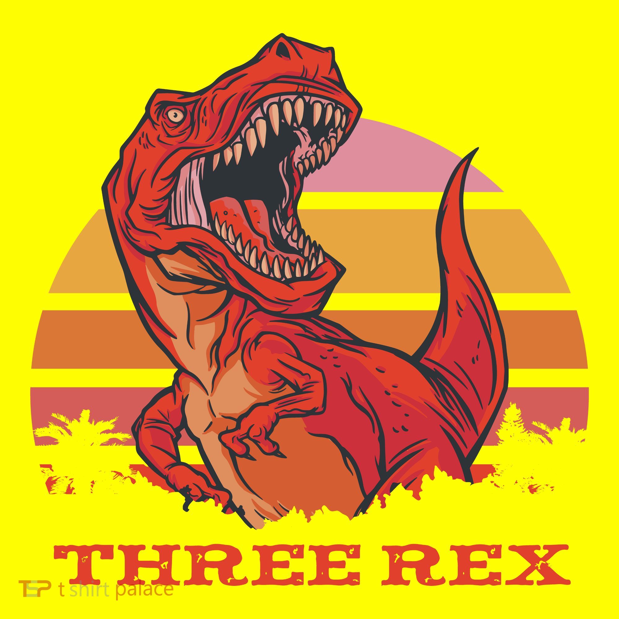 Three Rex Dinosaur Birthday Women's T-Shirt