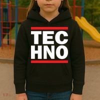 Techno Rave DJ Raver Outfit Festival Rave Wear Kids Hoodie thumb 3