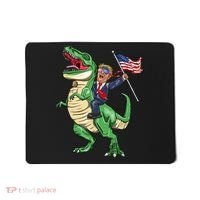 T Rex Dinosaur With Trump Gift American Flag For Patriot Gift Mousepad thumb 0