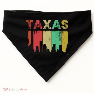 Texas Retro Drip Logo USA-Made Doggie Bandana