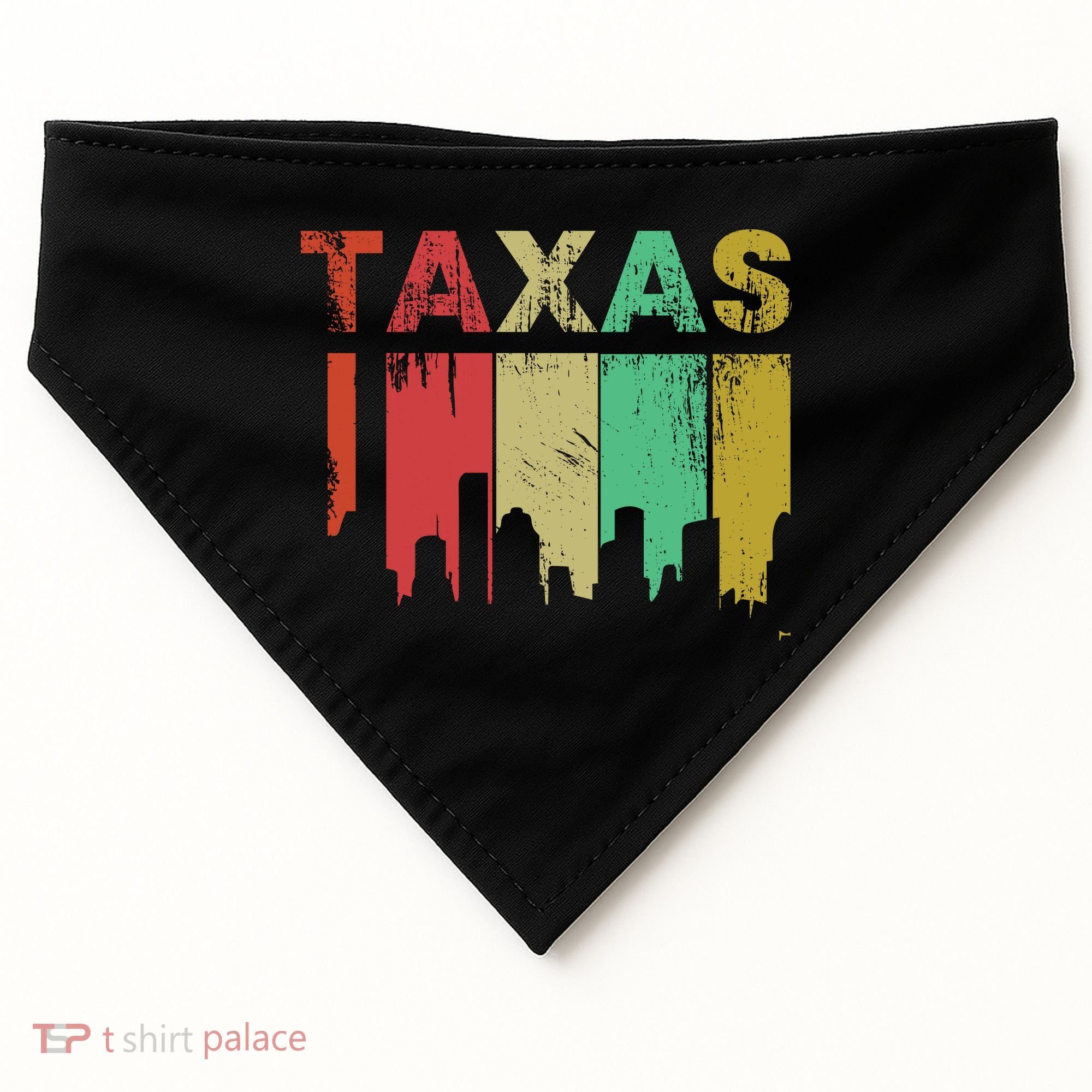Texas Retro Drip Logo USA-Made Doggie Bandana