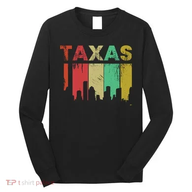 Texas Retro Drip Logo Long Sleeve Shirt