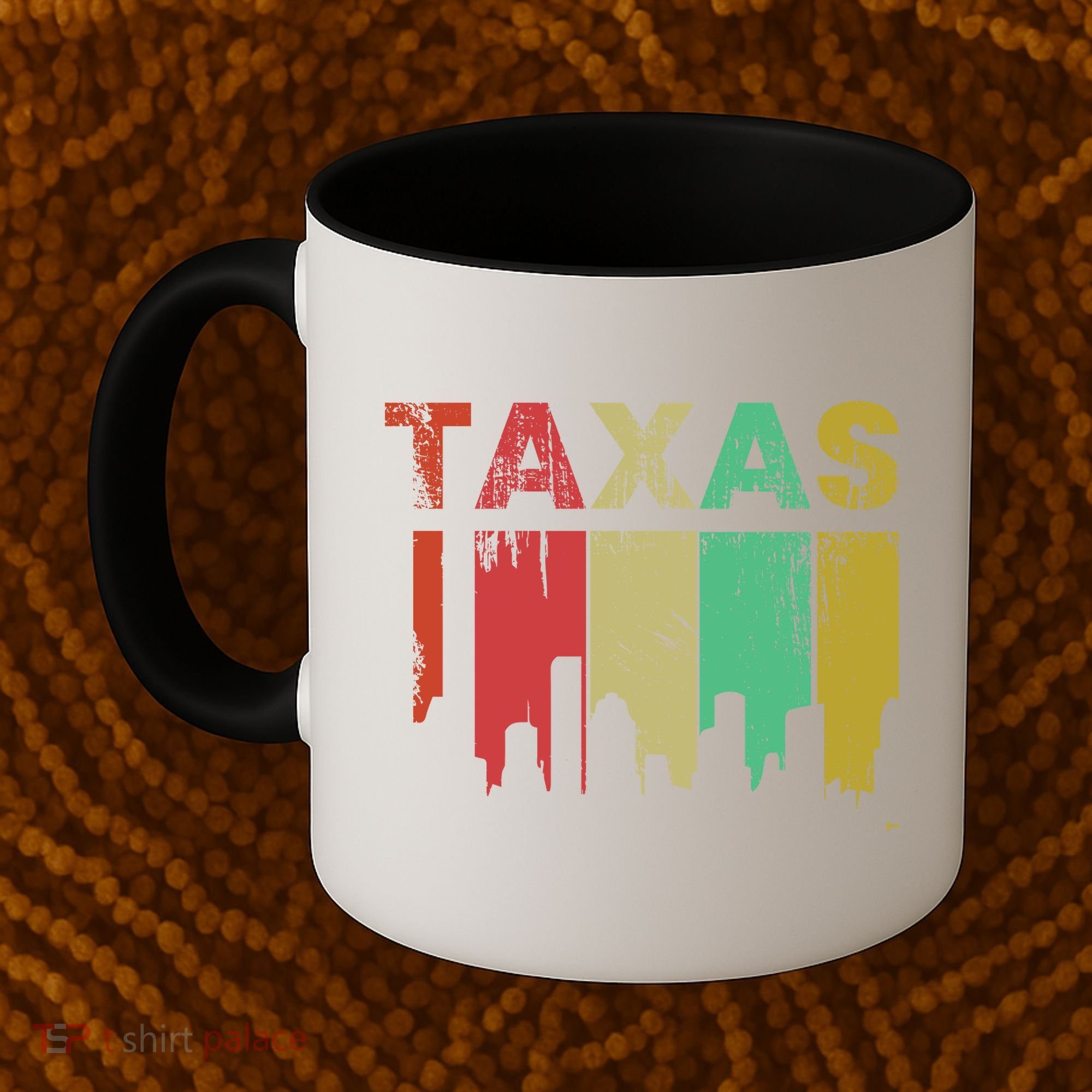 Texas Retro Drip Logo Coffee Mug