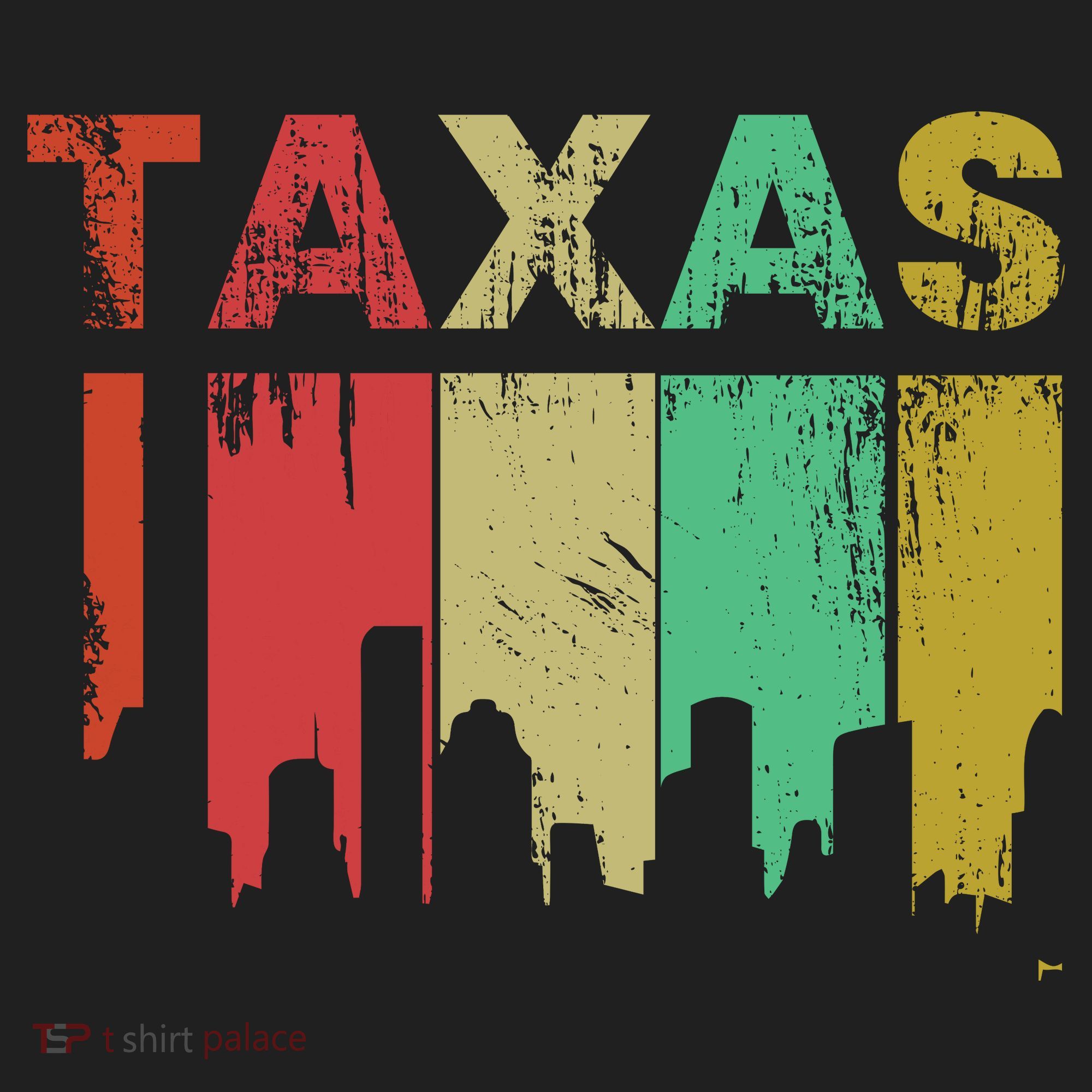 Texas Retro Drip Logo Golf Towel