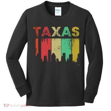 Texas Retro Drip Logo Kids Long Sleeve Shirt
