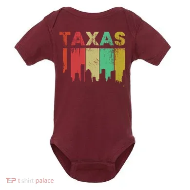 Texas Retro Drip Logo Baby Bodysuit