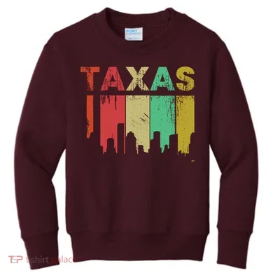 Texas Retro Drip Logo Kids Sweatshirt
