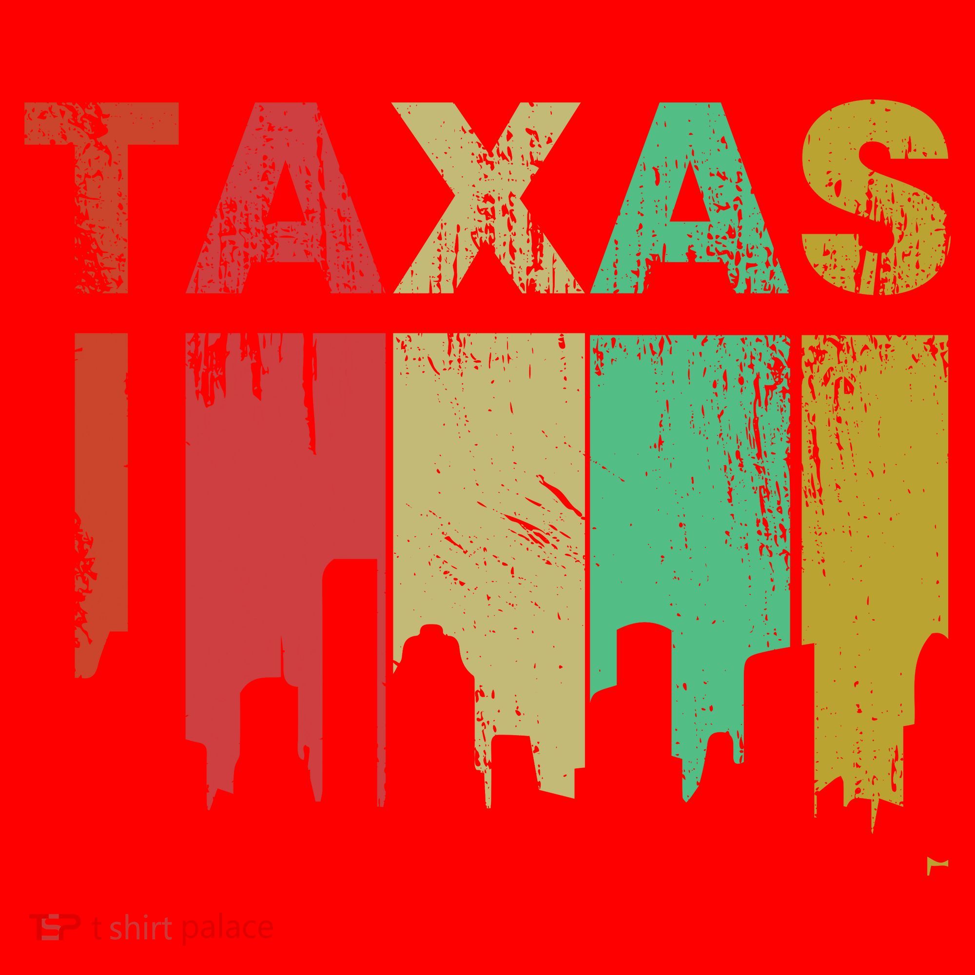 Texas Retro Drip Logo Santa Hat