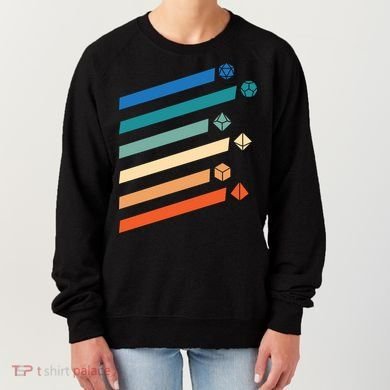 Tabletop RPG Dungeon Dice Retro Vintage D Dice Women's Sweatshirt