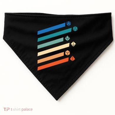 Tabletop RPG Dungeon Dice Retro Vintage D Dice USA-Made Doggie Bandana