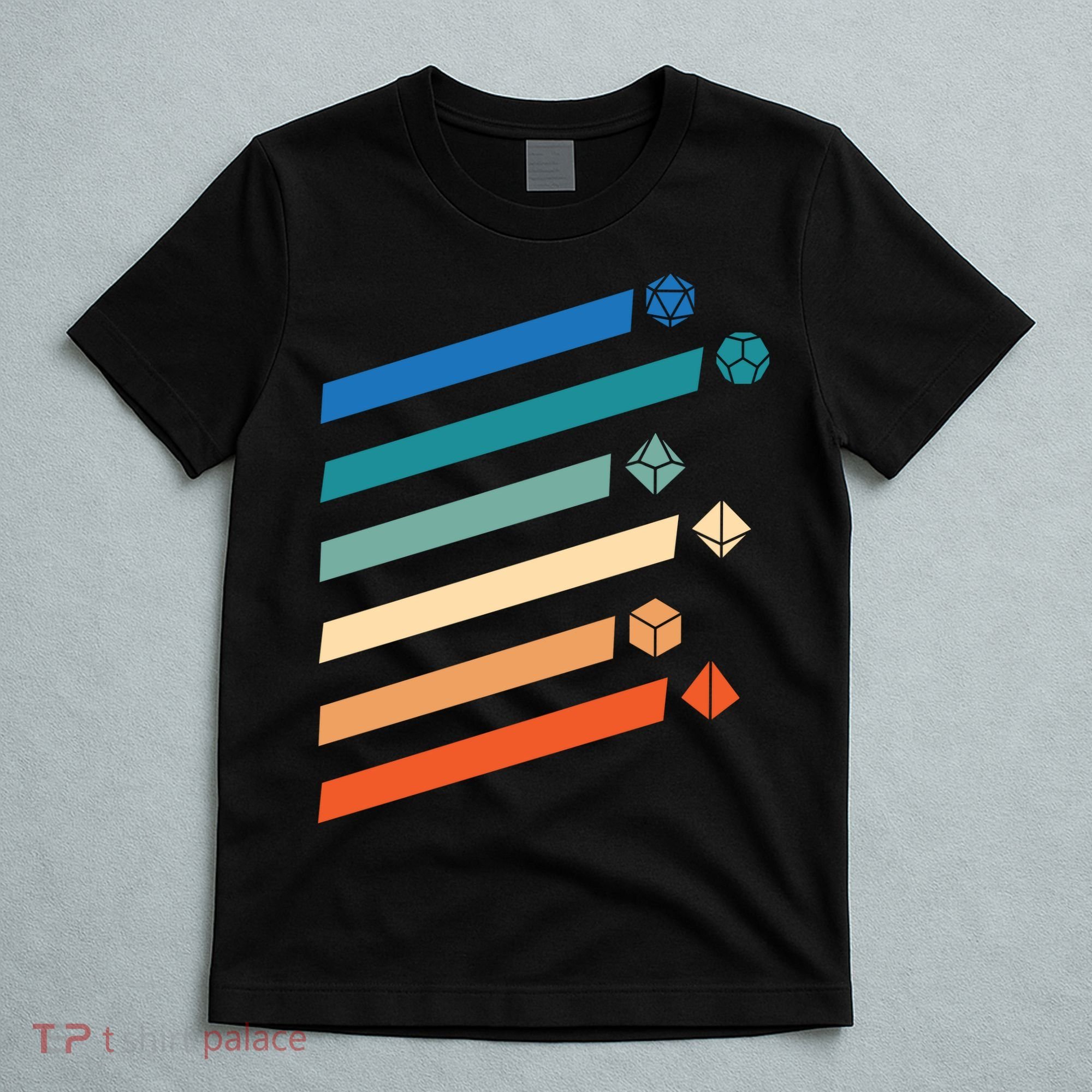 Tabletop RPG Dungeon Dice Retro Vintage D Dice T-Shirt