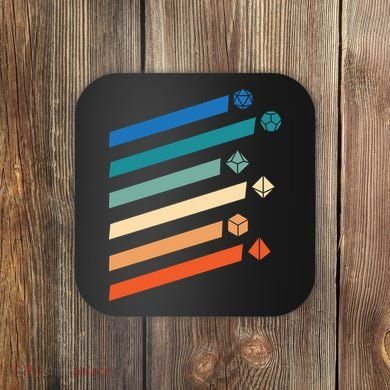 Tabletop RPG Dungeon Dice Retro Vintage D Dice Coaster