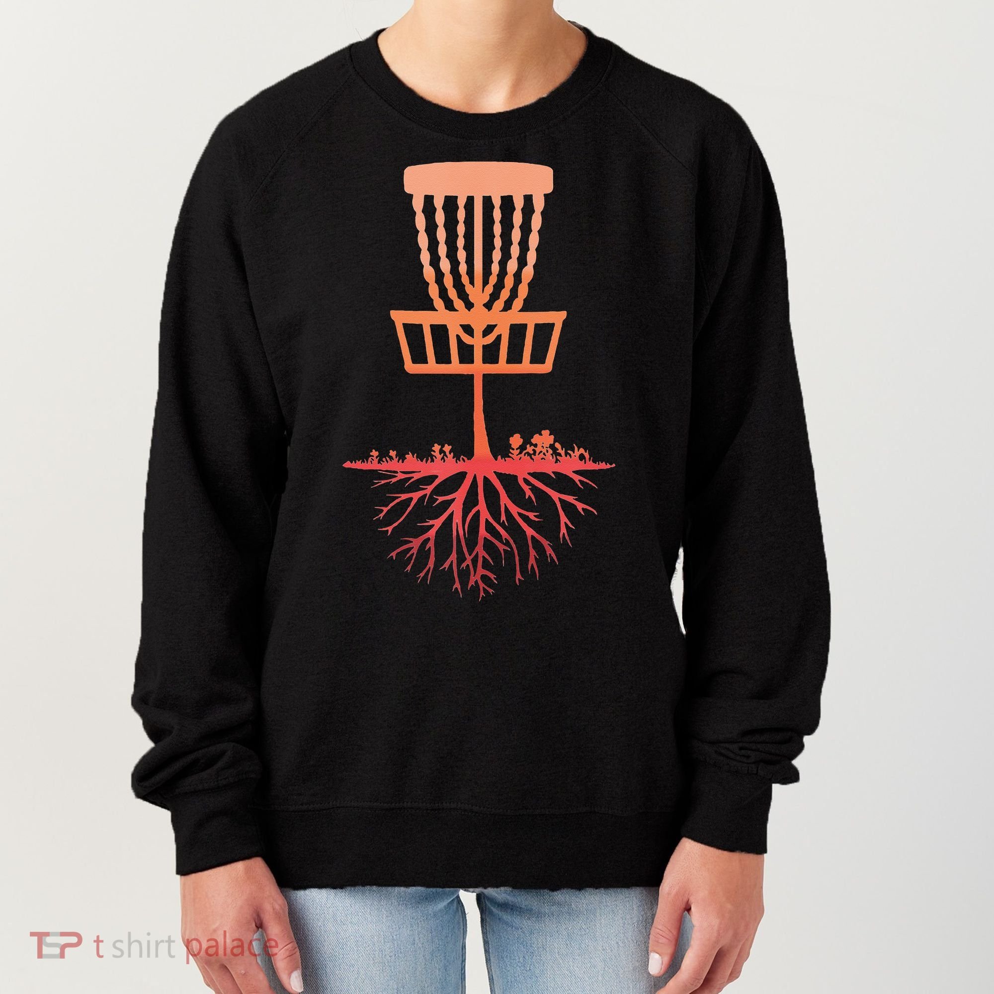 Tree Roots Disc Golf Basket Disc Golfing Frisbee Disc Golf Women's Sweatshirt